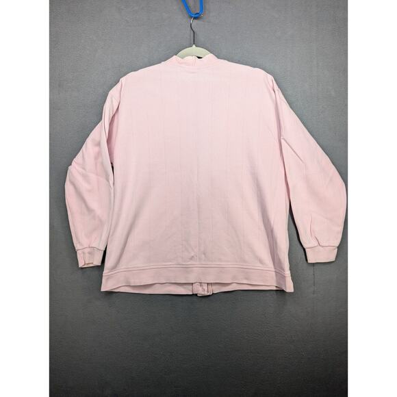 Lands End Cardigan Womens Large Pink Button Front USA Vintage - Picture 8 of 8